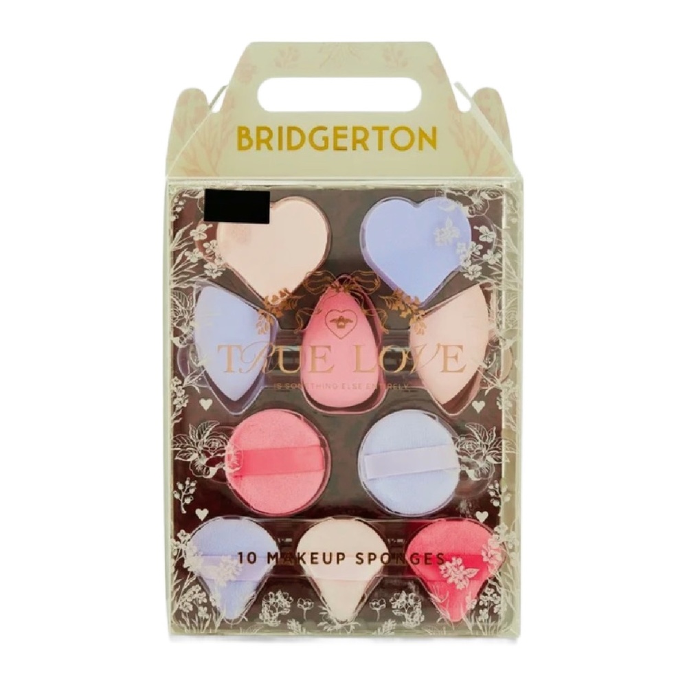 Bridgerton True Love 10 Piece Makeup Blending Sponges & Powder Puffs New Set